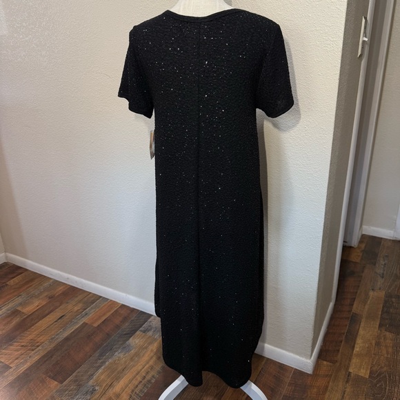 LuLaRoe Carly Dress Black Sparkly Glitter Sequin - NWT - Size Small - Picture 5 of 13